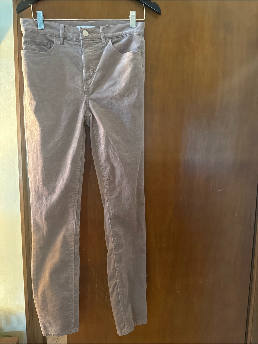 Loft high waist Women's Skinny Jeans in Dusty Mauve Corduroy